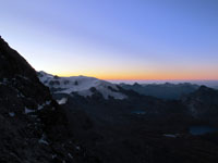 Alba in salita sulla cresta del Leone